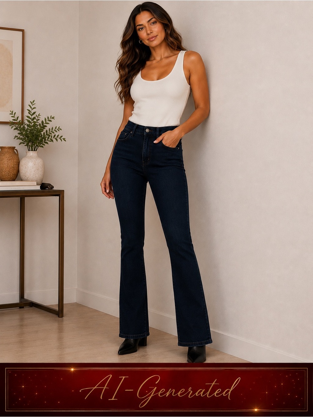 Not Your Daughters Black Jeans Lift Tuck Technology Boot Cut Rhinestones Boot